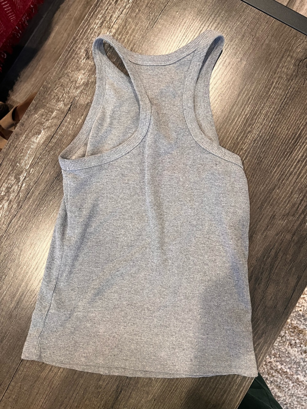 wild fable Gray Ribbed Racerback Tank Top - Picture 2 of 3